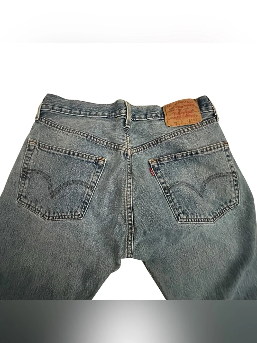 Levi's 501-0193 Straight Leg Button Fly Denim Jeans - Faded Blue 34/29